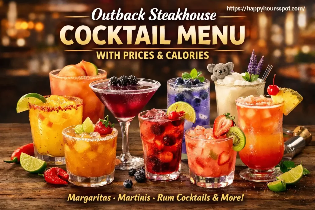 Outback Cocktail Menu With Prices