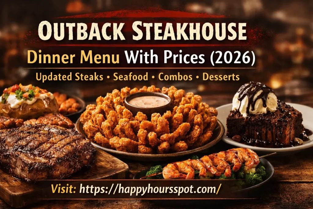 Outback Steakhouse Dinner Menu With Prices